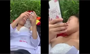 Sàm sỡ gái xinh trong vườn trường