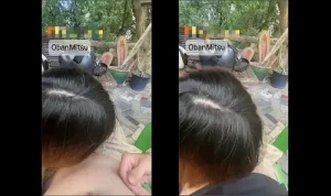 Mút cu cho bạn trai trong quán cafe