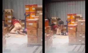 Quay lén cặp đôi chịch nhau trong kho
