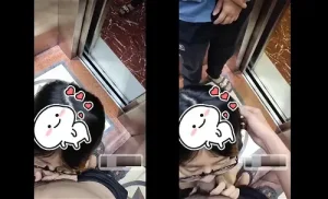 Bú mút cặc dâm trong thang máy